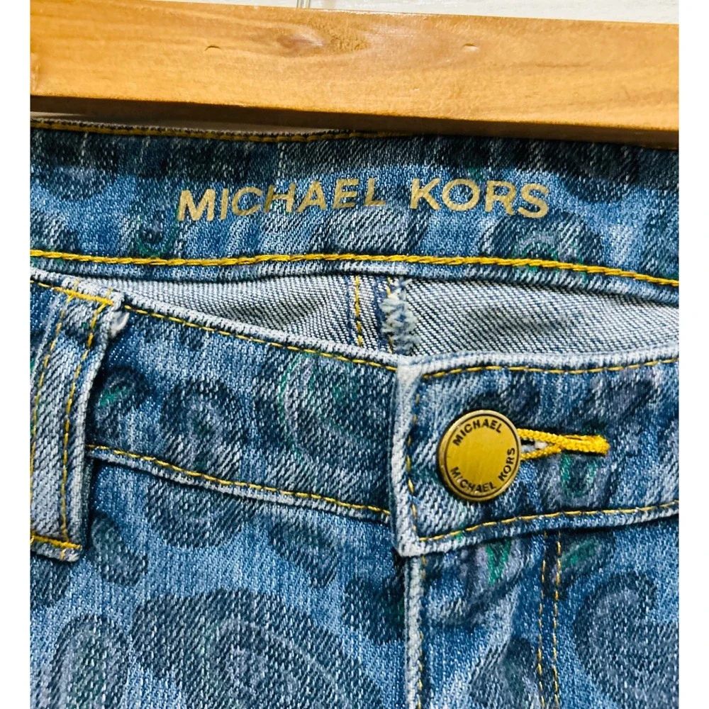Michael Kors Women's Blue‎ Paisley Print Denim Jeans Size 2
